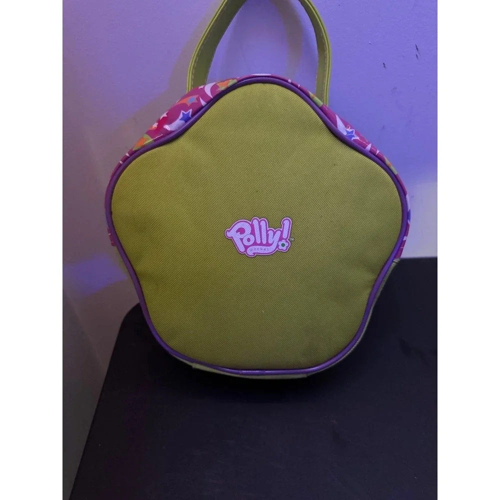 Vintage Y2K 2003 Polly Pocket Textured Graphic Zippered Carrying Case‎ Purse Bag